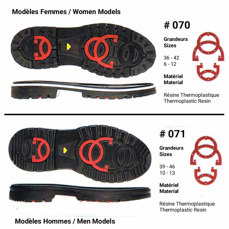 Crampons de remplacement pour bottes d’hiver