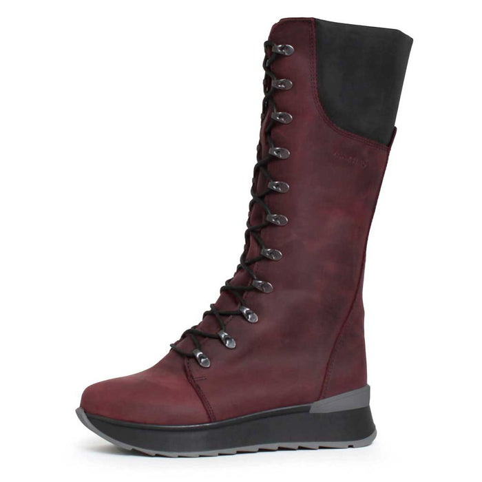 Botte d'hiver Tessa pour femme - Bordo-Noir-J38