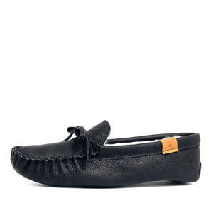 AMIMOC- Lenno grizzly black moccasin for men
